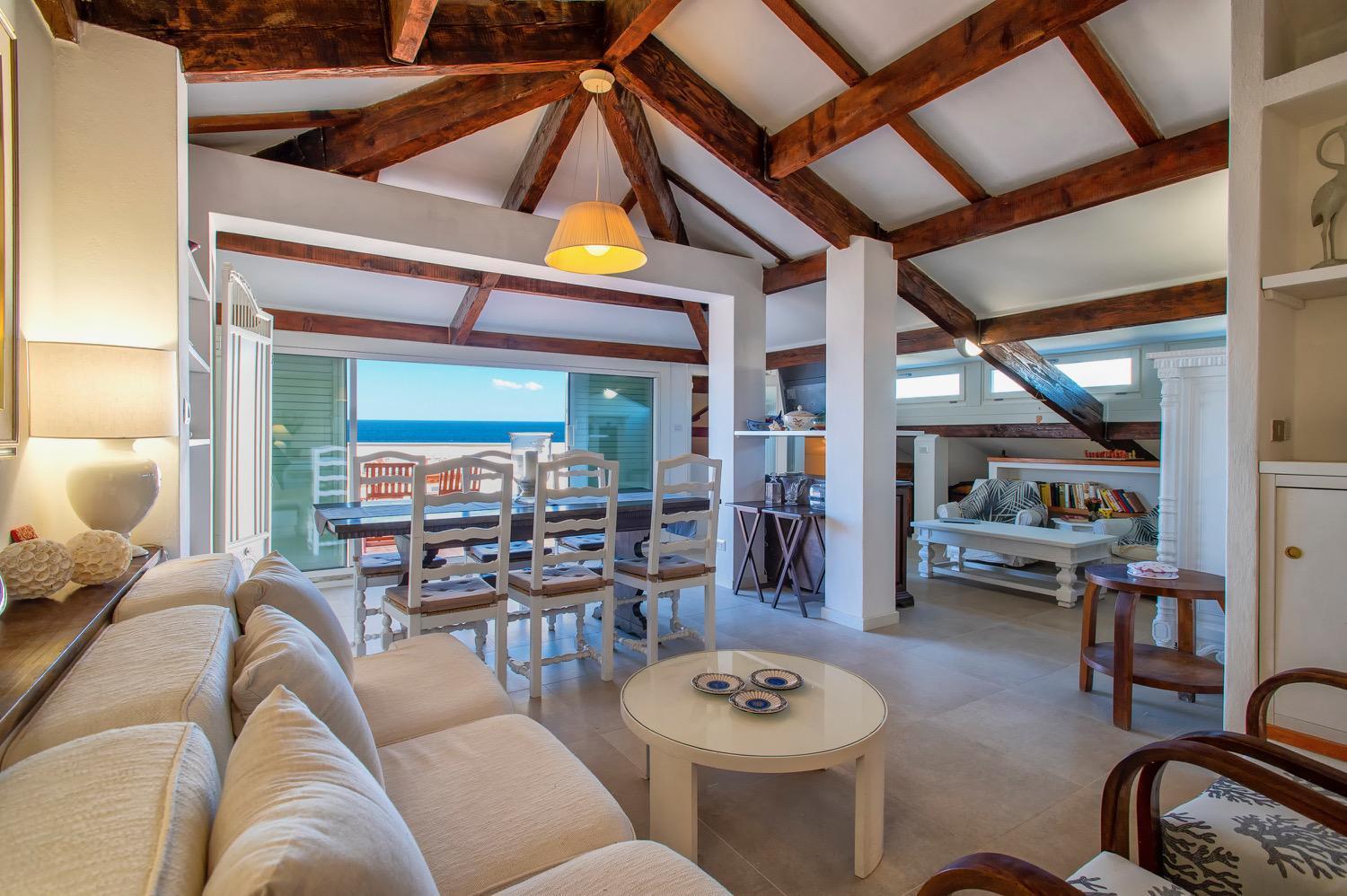 Fignoni - Attico Panoramico Fronte Mare O Matrimoniale Con Bagno Privato Apartment